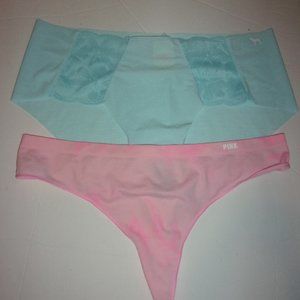 Pink Victoria's Secret panties - lot of 2